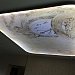 двухуровневый натяжной потолок с внутренне подсветкой. Фотопечать на потолке.